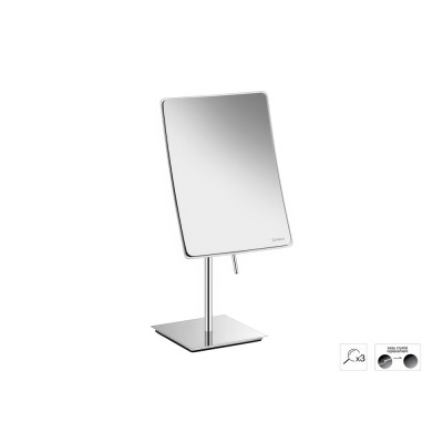 Επικαθήμενος Μεγεθυντικός Καθρέπτης x3 W15xD15xH35cm Chrome Sanco Cosmetic mirrors MR-303-A03