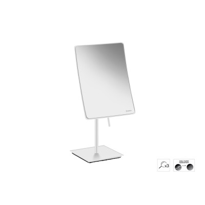 Επικαθήμενος Μεγεθυντικός Καθρέπτης x3 W15xD15xH35cm White Mat Sanco Cosmetic mirrors MR-303-M101