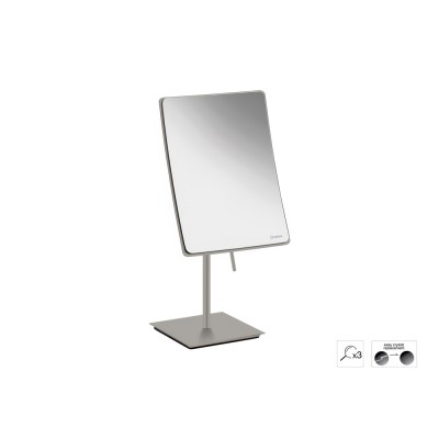 Επικαθήμενος Μεγεθυντικός Καθρέπτης x3 W15xD15xH35cm Cement Gray Mat Sanco Cosmetic mirrors MR-303-M104