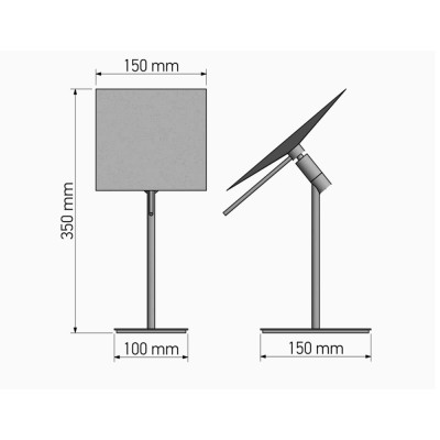 Επικαθήμενος Μεγεθυντικός Καθρέπτης x3 W15xD15xH35cm Bronze Mat Sanco Cosmetic mirrors MR-303-M25