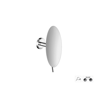 Επιτοίχιος Μεγεθυντικός Καθρέπτης x3 Ø20xD12cm Chrome Sanco Cosmetic mirrors MR-702-A03