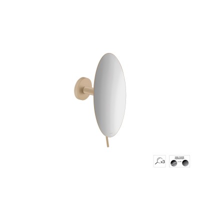 Επιτοίχιος Μεγεθυντικός Καθρέπτης x3 Ø20xD12cm Mocha Mat Sanco Cosmetic mirrors MR-702-M103