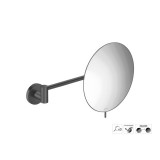 Επιτοίχιος Μεγεθυντικός Καθρέπτης x3 Ø20xD31cm Graphite Dark Sanco Cosmetic mirrors MR-705-122