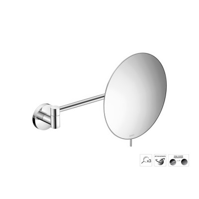 Επιτοίχιος Μεγεθυντικός Καθρέπτης x3 Ø20xD31cm Chrome Sanco Cosmetic mirrors MR-705-A03