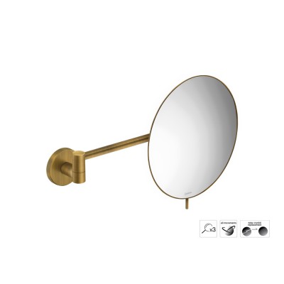 Επιτοίχιος Μεγεθυντικός Καθρέπτης x3 Ø20xD31cm Bronze Mat Sanco Cosmetic mirrors MR-705-M25