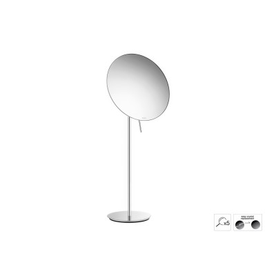 Επικαθήμενος Μεγεθυντικός Καθρέπτης x5 Ø25xH60cm Chrome Sanco Cosmetic mirrors MR-766-A03