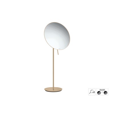 Επικαθήμενος Μεγεθυντικός Καθρέπτης x5 Ø25xH60cm Mocha Mat Sanco Cosmetic mirrors MR-766-M103