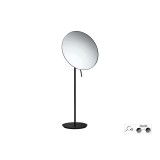 Επικαθήμενος Μεγεθυντικός Καθρέπτης x5 Ø25xH60cm Black Mat Sanco Cosmetic mirrors MR-766-M116