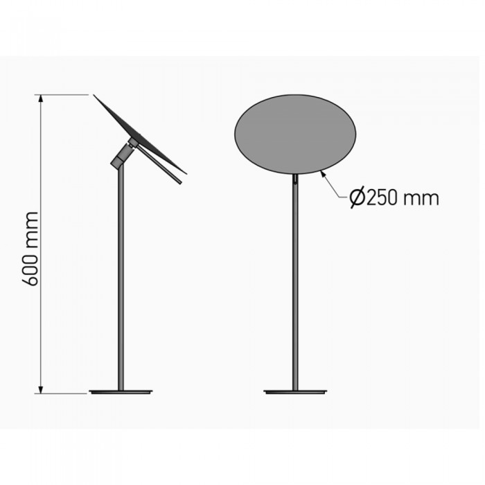 Επικαθήμενος Μεγεθυντικός Καθρέπτης x5 Ø25xH60cm Wenge Grained Sanco Cosmetic mirrors MR-766-A75