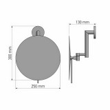 Επιτοίχιος Μεγεθυντικός Καθρέπτης x5 με LED Ø25xD13xH33cm Beige Mat Sanco LED Cosmetic mirrors MRLED-764-M102
