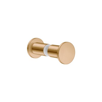 Διπλό Πόμολο - Άγκιστρο για τζάμι Ø3.5xD3.5cm PVD Warm Bronze Brushed Sanco Glass Door Accessories SET-GL0670-PVD-01BR