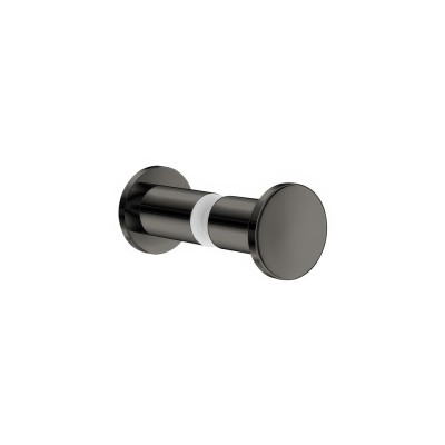 Διπλό Πόμολο - Άγκιστρο για τζάμι Ø3.5xD3.5cm PVD Gun Metal Polished Sanco Glass Door Accessories SET-GL0670-PVD-05PL