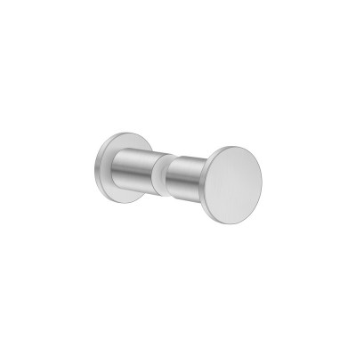 Διπλό Πόμολο - Άγκιστρο για τζάμι Ø3.5xD3.5cm PVD Nickel Steel Sanco Glass Door Accessories SET-GL0670-PVD-11BR