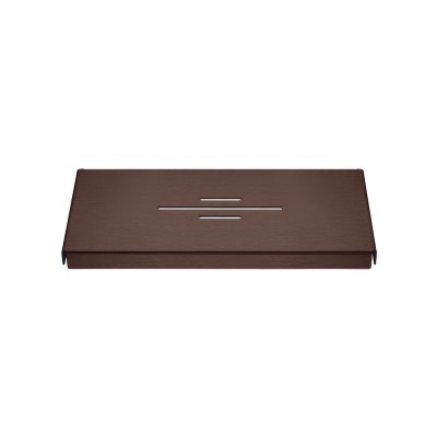Σπογγοθήκη (AISI 304) W29xD13xH3cm Wenge Grained Sanco Shower Shelves SH-0103-A75