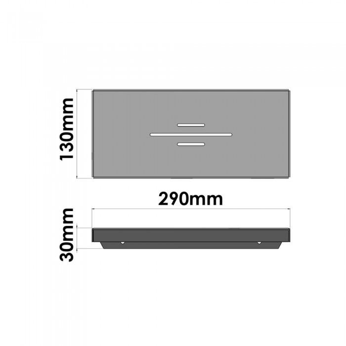 Σπογγοθήκη (AISI 304) W29xD13xH3cm Mat Inox Sanco Shower Shelves SH-0103-M90