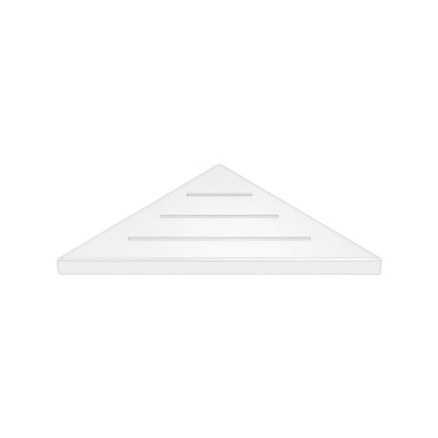Σπογγοθήκη Γωνιακή (AISI 304) W30xD16xH2cm White Mat Sanco Shower Shelves SH-0201-M101