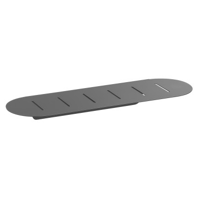 Σπογγοθήκη Οβάλ (AISI 304) W40xD12.5xH4.5cm Graphite Dark Sanco Shower Shelves SH-0301-122