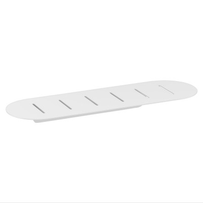 Σπογγοθήκη Οβάλ (AISI 304) W40xD12.5xH4.5cm White Mat Sanco Shower Shelves SH-0301-M101