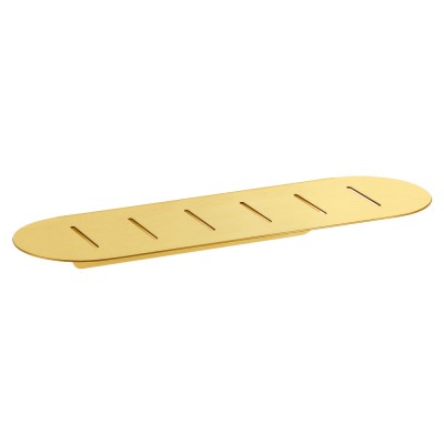 Σπογγοθήκη Οβάλ (AISI 304) W40xD12.5xH4.5cm PVD Golden Brass Brushed Sanco Shower Shelves SH-0301-PVD-02BR