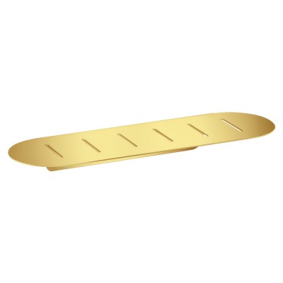 Σπογγοθήκη Οβάλ (AISI 304) W40xD12.5xH4.5cm PVD Golden Brass Polished Sanco Shower Shelves SH-0301-PVD-02PL