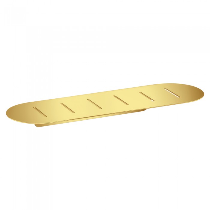 Σπογγοθήκη Οβάλ (AISI 304) W40xD12.5xH4.5cm PVD Golden Brass Polished Sanco Shower Shelves SH-0301-PVD-02PL