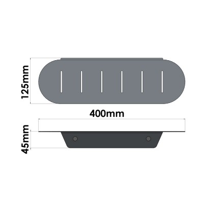 Σπογγοθήκη Οβάλ (AISI 304) W40xD12.5xH4.5cm Bronze Mat Sanco Shower Shelves SH-0301-M25
