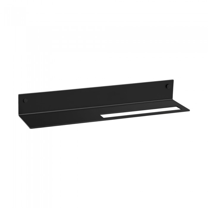 Ράφι Μπάνιου με Πετσετοθήκη W50xD11xH5cm Black Mat Sanco Shelves SH-0505-M116