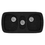 Νεροχύτης συνθετικός γρανίτη Sanitec Classic 303 96x51cm σε χρώμα 22. Metallic Space