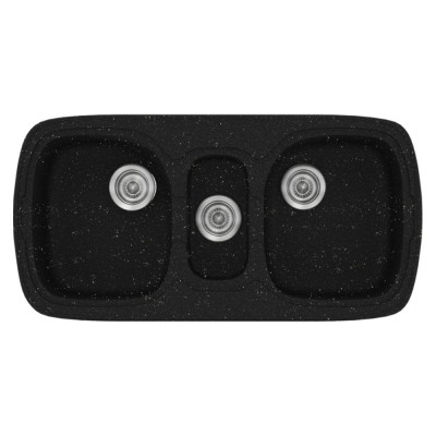 Νεροχύτης συνθετικός γρανίτη Sanitec Classic 303 96x51cm σε χρώμα 22. Metallic Space