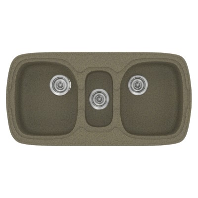 Νεροχύτης συνθετικός γρανίτη Sanitec Classic 303 96x51cm σε χρώμα 41. Granite Rust