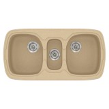 Νεροχύτης συνθετικός γρανίτη Sanitec Classic 303 96x51cm σε χρώμα 45. Granite Cappucino