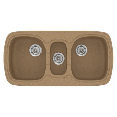 Νεροχύτης συνθετικός γρανίτη Sanitec Classic 303 96x51cm σε χρώμα 46. Granite Celtic Stone