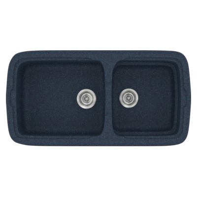 Νεροχύτης συνθετικός γρανίτη Sanitec Classic 305 96x51cm σε χρώμα 18. Granite Blue