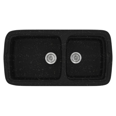 Νεροχύτης συνθετικός γρανίτη Sanitec Classic 305 96x51cm σε χρώμα 22. Metallic Space