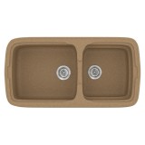 Νεροχύτης συνθετικός γρανίτη Sanitec Classic 305 96x51cm σε χρώμα 46. Granite Celtic Stone