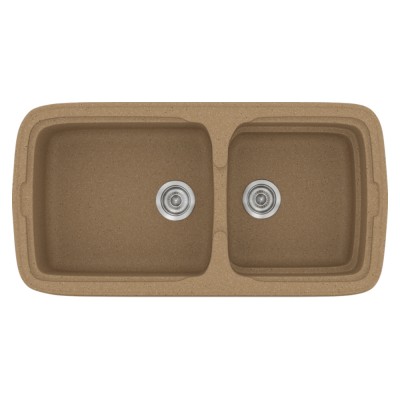 Νεροχύτης συνθετικός γρανίτη Sanitec Classic 305 96x51cm σε χρώμα 46. Granite Celtic Stone