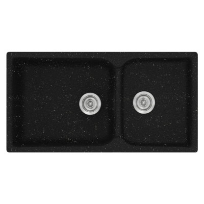 Νεροχύτης συνθετικός γρανίτη Sanitec Classic 307 92x51cm σε χρώμα 22. Metallic Space