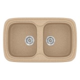 Νεροχύτης συνθετικός γρανίτη Sanitec Classic 312 82x50cm σε χρώμα 10. Granite Beige