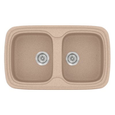 Νεροχύτης συνθετικός γρανίτη Sanitec Classic 312 82x50cm σε χρώμα 21. Granite Sand