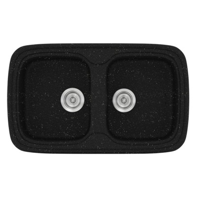 Νεροχύτης συνθετικός γρανίτη Sanitec Classic 312 82x50cm σε χρώμα 22. Metallic Space