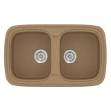 Νεροχύτης συνθετικός γρανίτη Sanitec Classic 312 82x50cm σε χρώμα 46. Granite Celtic Stone