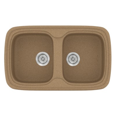 Νεροχύτης συνθετικός γρανίτη Sanitec Classic 312 82x50cm σε χρώμα 46. Granite Celtic Stone