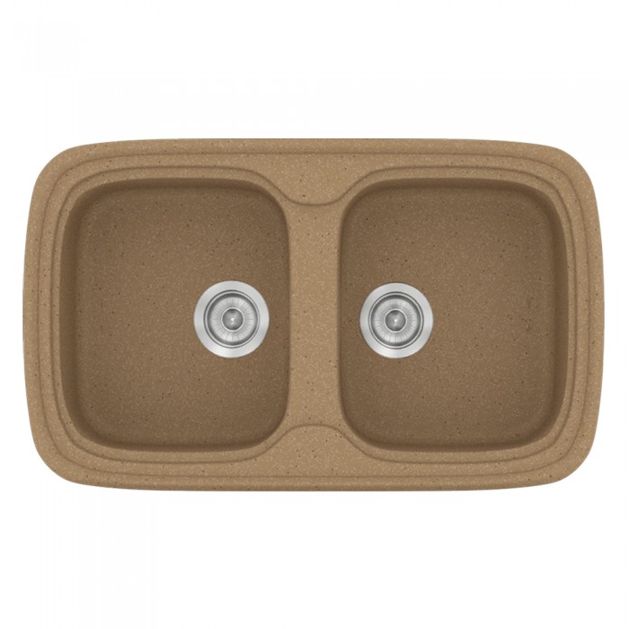 Νεροχύτης συνθετικός γρανίτη Sanitec Classic 312 82x50cm σε χρώμα 46. Granite Celtic Stone