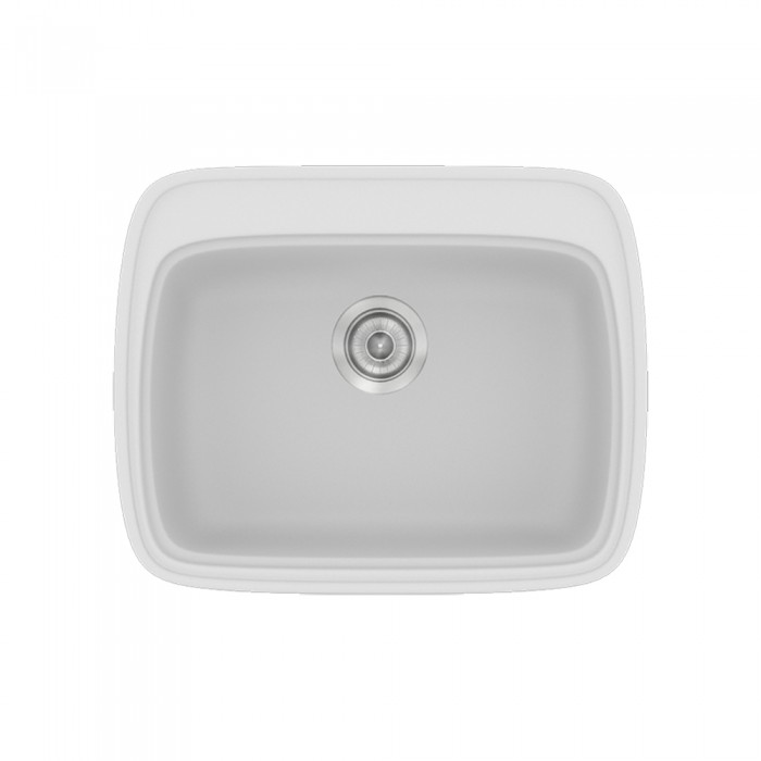 Νεροχύτης συνθετικός γρανίτη Sanitec Classic 313 58x50cm σε χρώμα 00. White