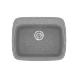 Νεροχύτης συνθετικός γρανίτη Sanitec Classic 313 58x50cm σε χρώμα 04. Granite Grey