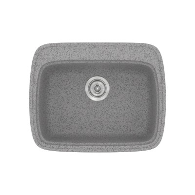 Νεροχύτης συνθετικός γρανίτη Sanitec Classic 313 58x50cm σε χρώμα 04. Granite Grey