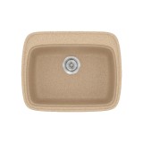 Νεροχύτης συνθετικός γρανίτη Sanitec Classic 313 58x50cm σε χρώμα 10. Granite Beige