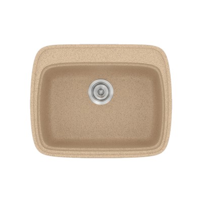 Νεροχύτης συνθετικός γρανίτη Sanitec Classic 313 58x50cm σε χρώμα 10. Granite Beige