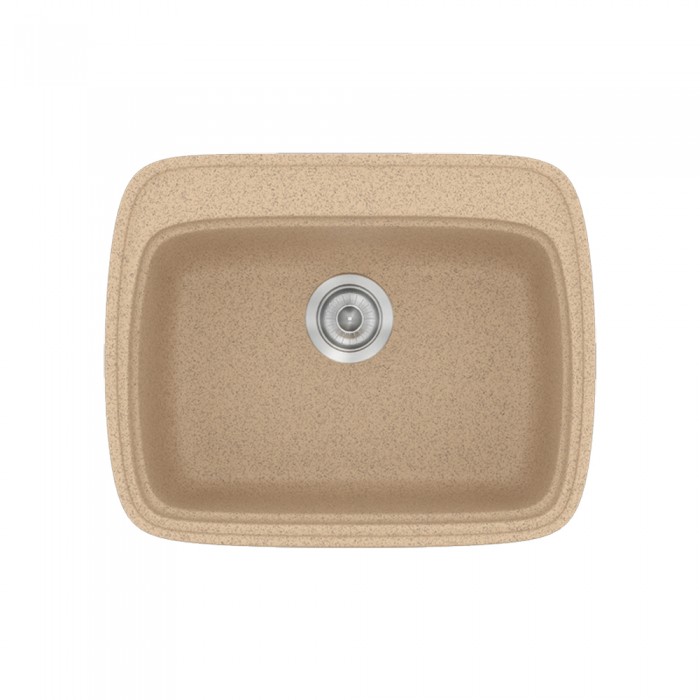 Νεροχύτης συνθετικός γρανίτη Sanitec Classic 313 58x50cm σε χρώμα 10. Granite Beige