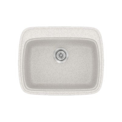 Νεροχύτης συνθετικός γρανίτη Sanitec Classic 313 58x50cm σε χρώμα 14. Metallic Ice